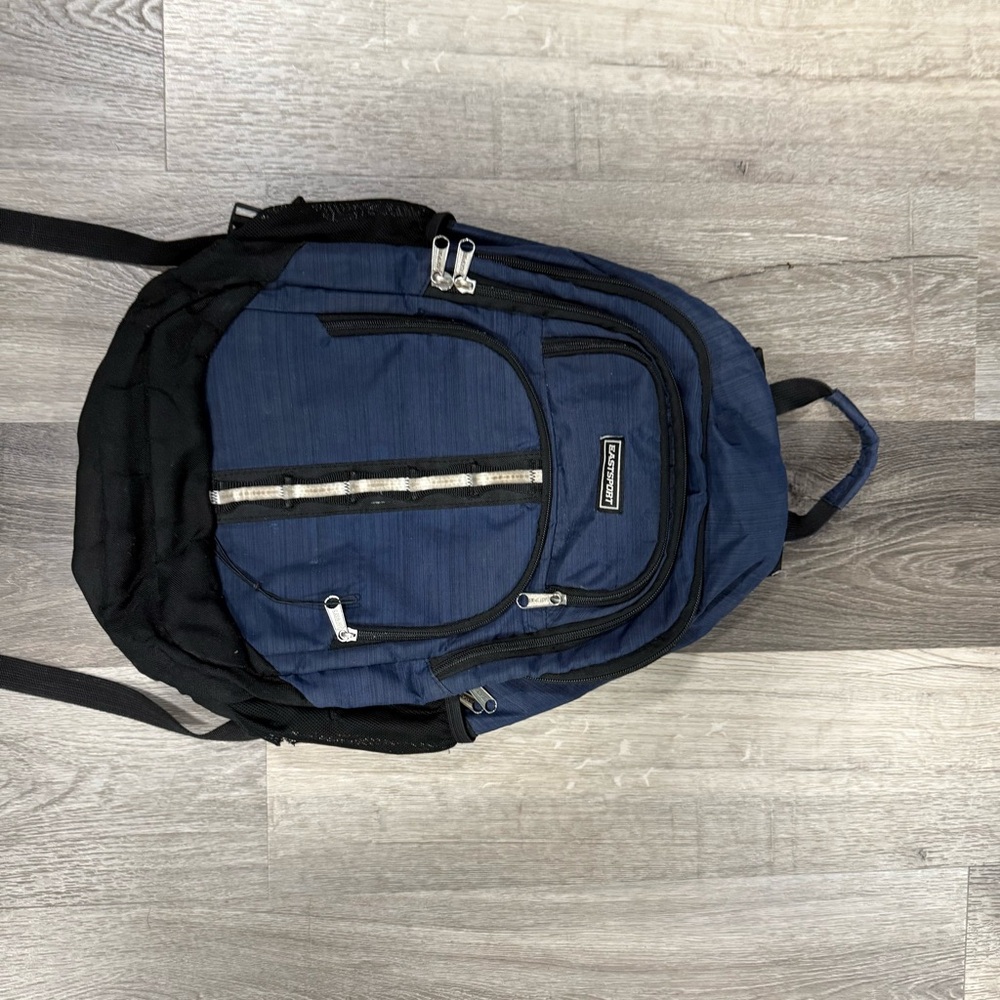 Navy and Black Backpack for Men